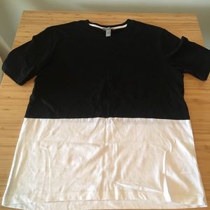 Forever21 Black&White Colour Block Tee